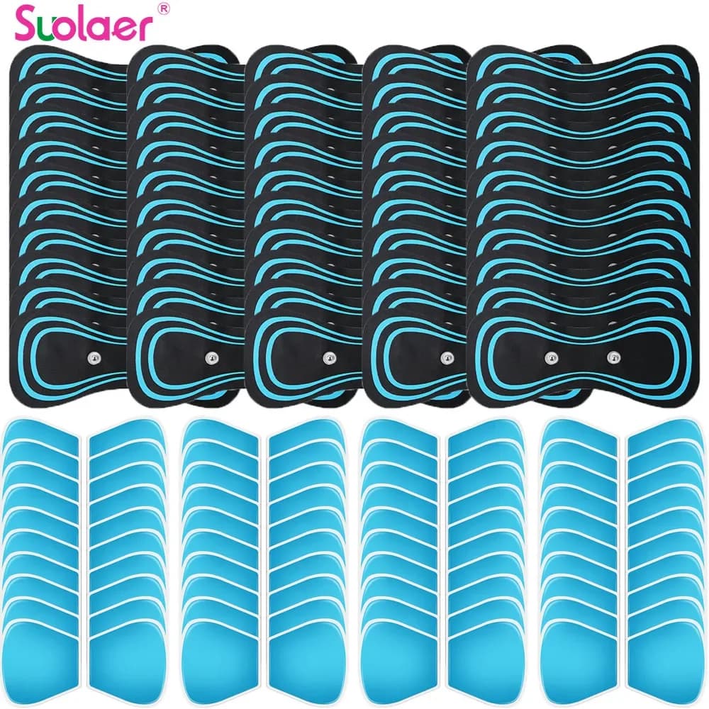 Almohadillas de Gel para EMS, masajeador corporal, masajeadores de cuello, entrenador, ejercitador de cadera, parche de repuesto, pegatina de