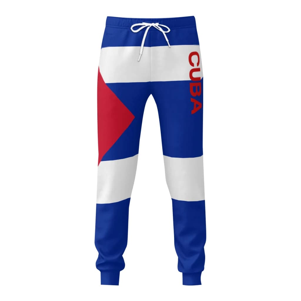 Pantalones de chándal para hombre, pantalones con bandera de Cuba y bolsillos, pantalones para correr, fútbol, deportes multifunción, sudadera con
