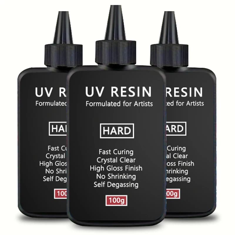 Resina UV dura cristalina, fórmula mejorada, resina ultravioleta de curado rápido para fabricación de joyas, resina de curado Solar transparente