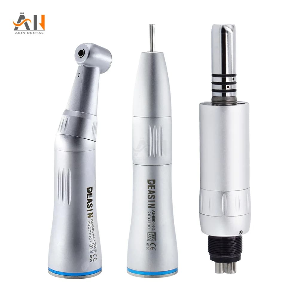 Kit de pieza de mano Dental de baja velocidad, turbina de aire, Motor de aire de contraángulo recto, pulverizador de agua interno, 2/4 agujeros