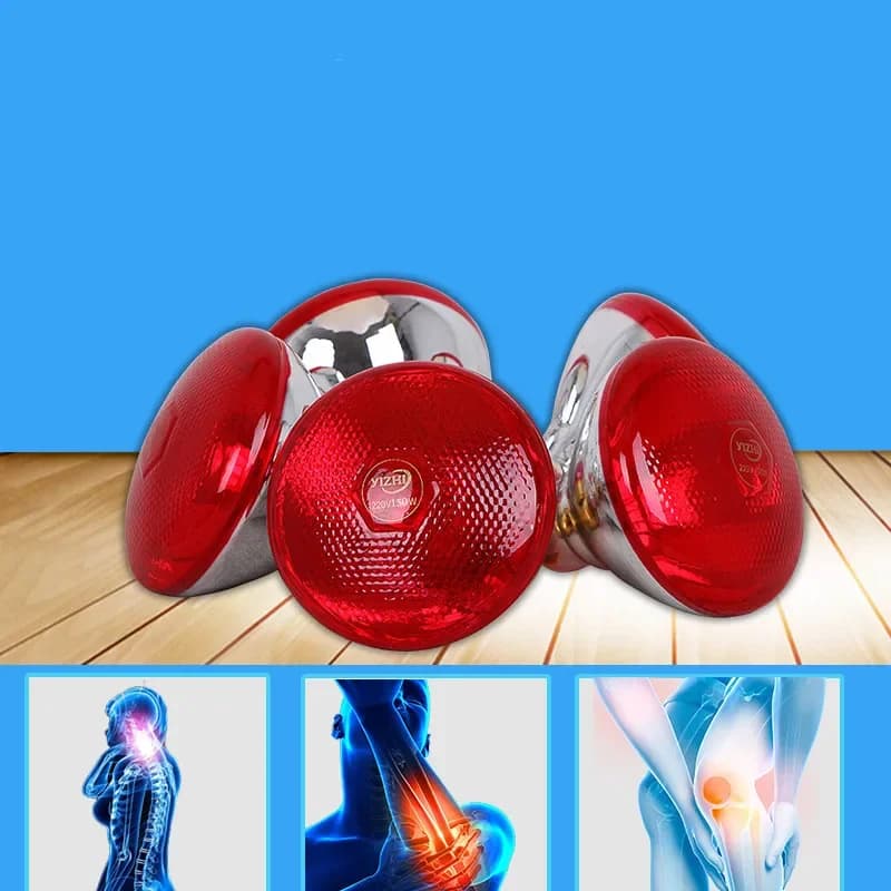 Bombilla de fisioterapia infrarroja de 275W/150W, lámpara de masaje para terapia de calefacción para el dolor corporal, cuello, artritis,