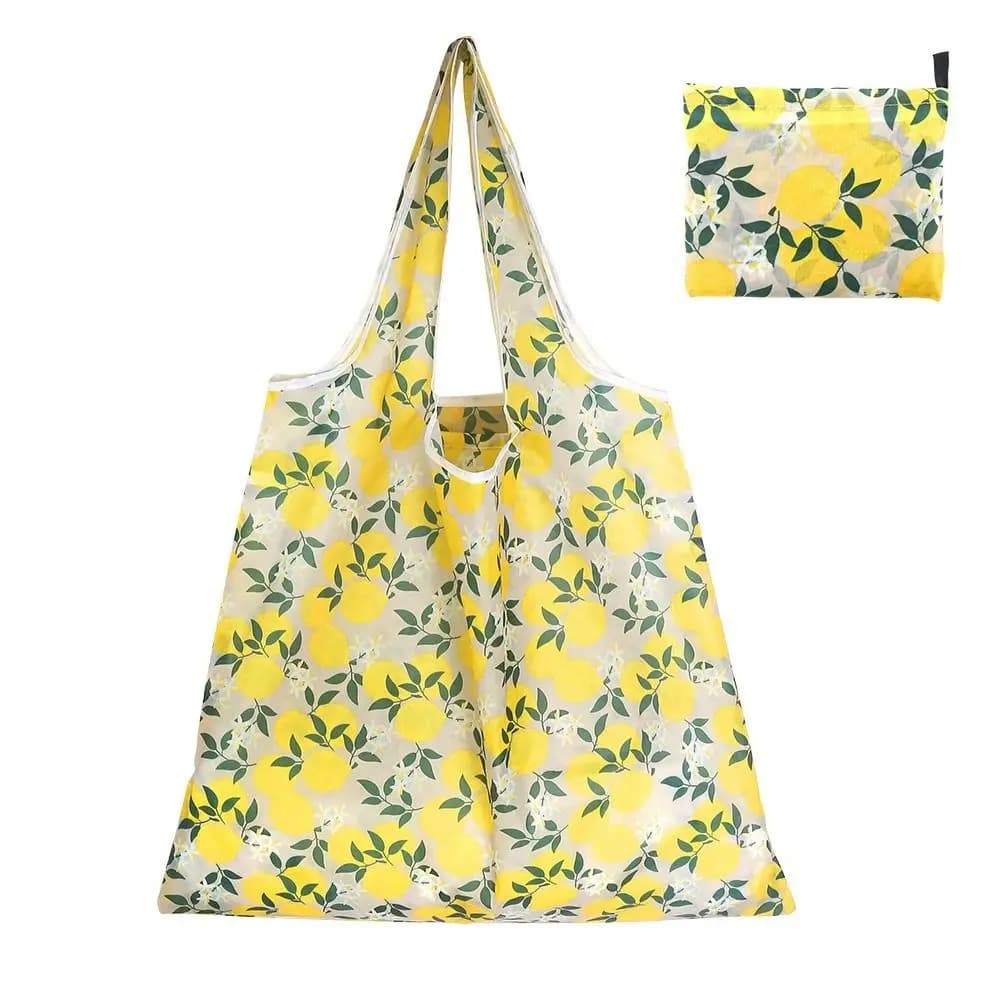 Bolsa de compras plegable de gran capacidad, varios estilos, ligera, lavable, reciclada, bolsa de almacenamiento portátil ecológica
