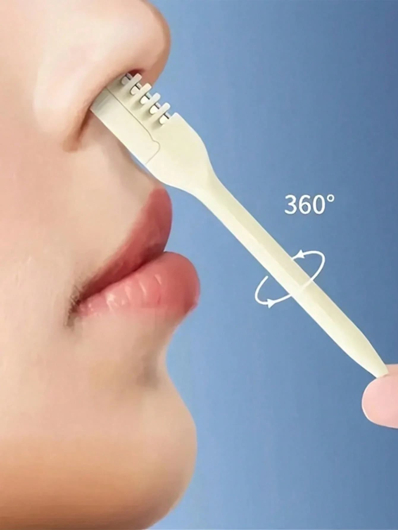 2 piezas de cortapelos para nariz de doble cabezal, herramienta manual para limpiar y recortar el vello de la nariz, unisex