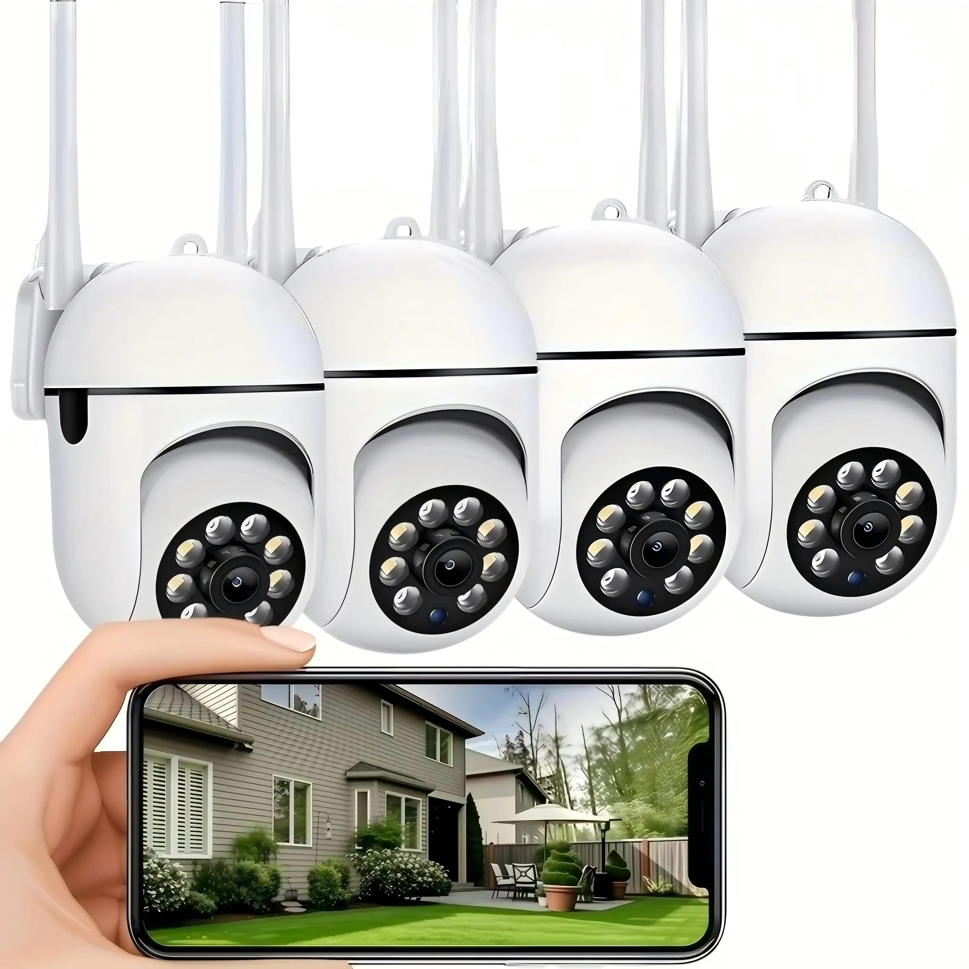 Cámara inteligente IP WiFi v360 pro de 1MP HD con visión nocturna en color, cámara de seguridad inalámbrica para el hogar con sonido bidireccional