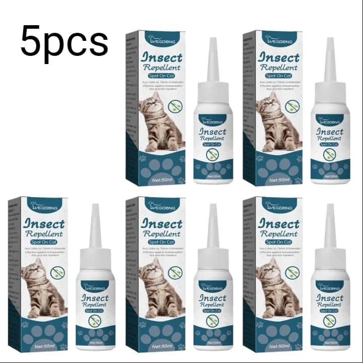 1/3/5 unidades de gotas para matar pulgas para mascotas, antipellizcos para gatos, eliminación de ácaros y piojos, alivia la picazón de perros,
