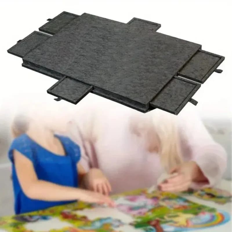 1 Juego de tablero de rompecabezas decorativo 6 en 1, escritorio de rompecabezas inclinable con 6 cajones, capacidad para 1000 piezas para decoración
