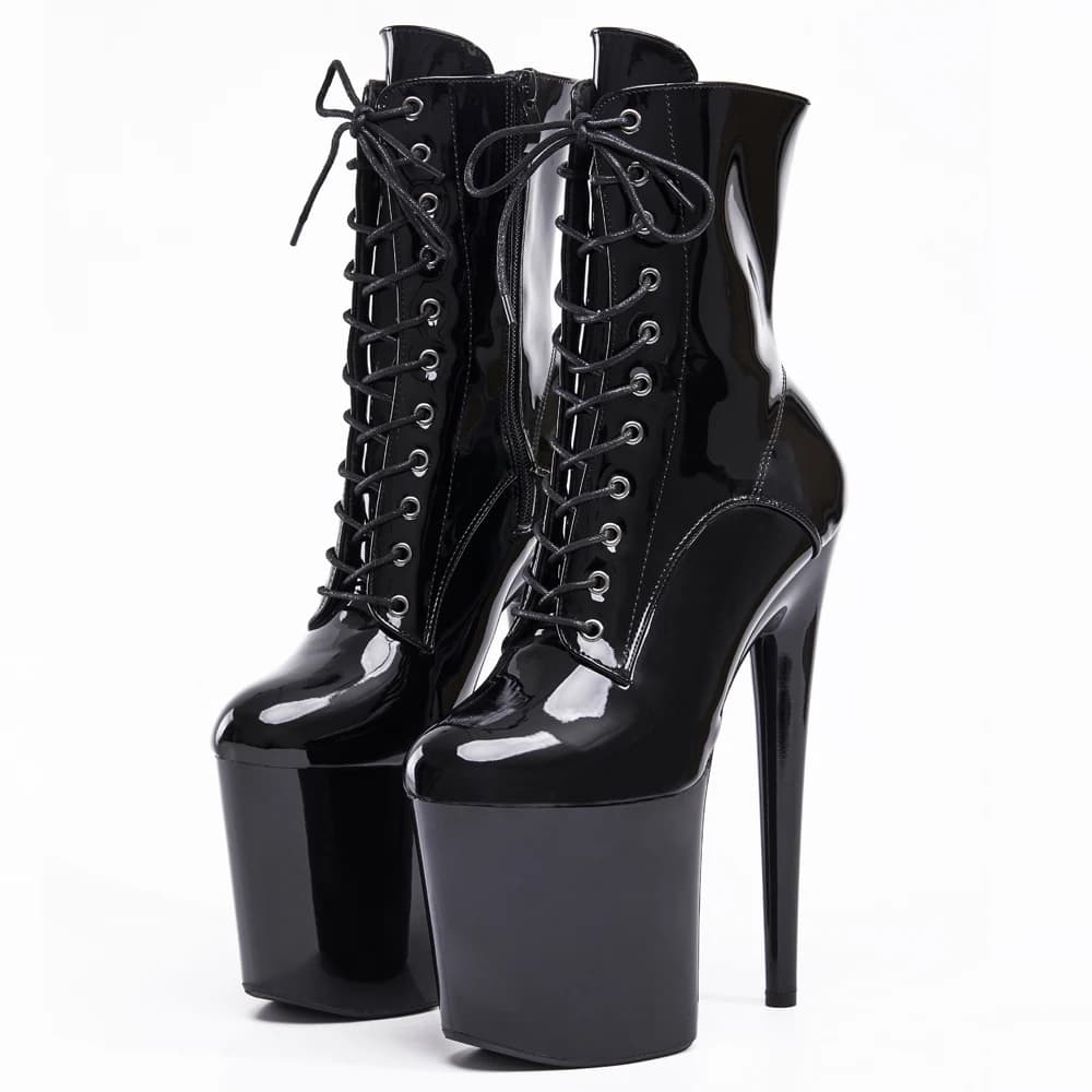 Stripper 8 "plataforma con cordones Cтрипы botas altas hasta el tobillo de baile en barra en Stock envío rápido Size36-43