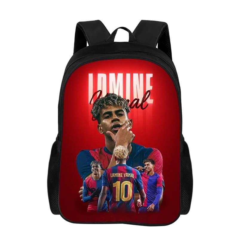 Mochila L-Lamin Yamal para Niños, Mochila Ligera, el Mejor Regalo, Estrella del Fútbol, Mochila Escolar de Gran Capacidad