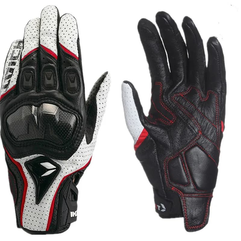 Guantes de motocicleta de cuero genuino para hombre, Guantes de carreras de Motocross RST390 391, Guantes para primavera y otoño con pantalla