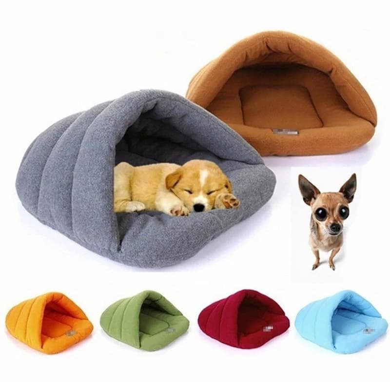 Camas para perros de lana Polar suave, estera cálida de invierno para mascotas, perrera para perros pequeños, casa para cachorros y gatos, saco de