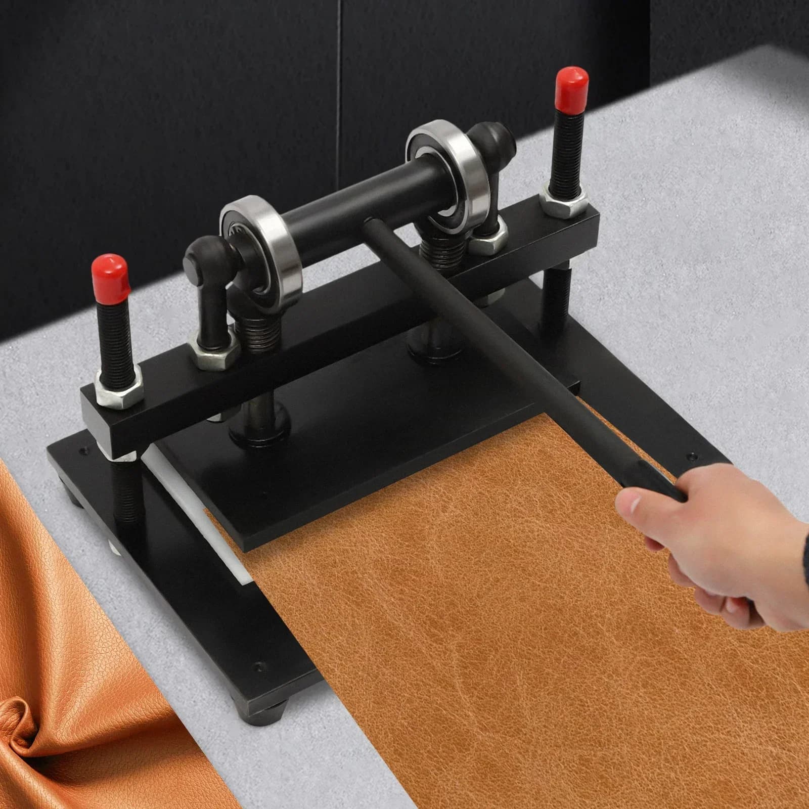 Nueva Máquina Manual para Grabar en Cuero, 38*31 cm, Máquina de Grabado en Cuero de 2 Toneladas, Máquina de Corte de Cuero, Altura Ajustable