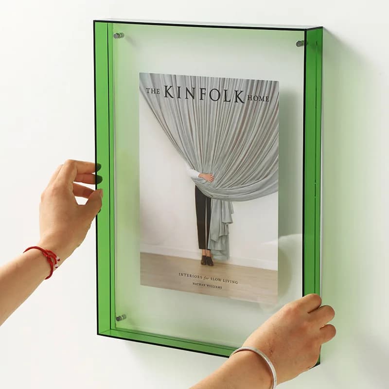 Marco de acrílico para decoración de sala de estar, marco de pintura para pared de dormitorio, póster de bricolaje, mesa de exhibición, 10 tipos