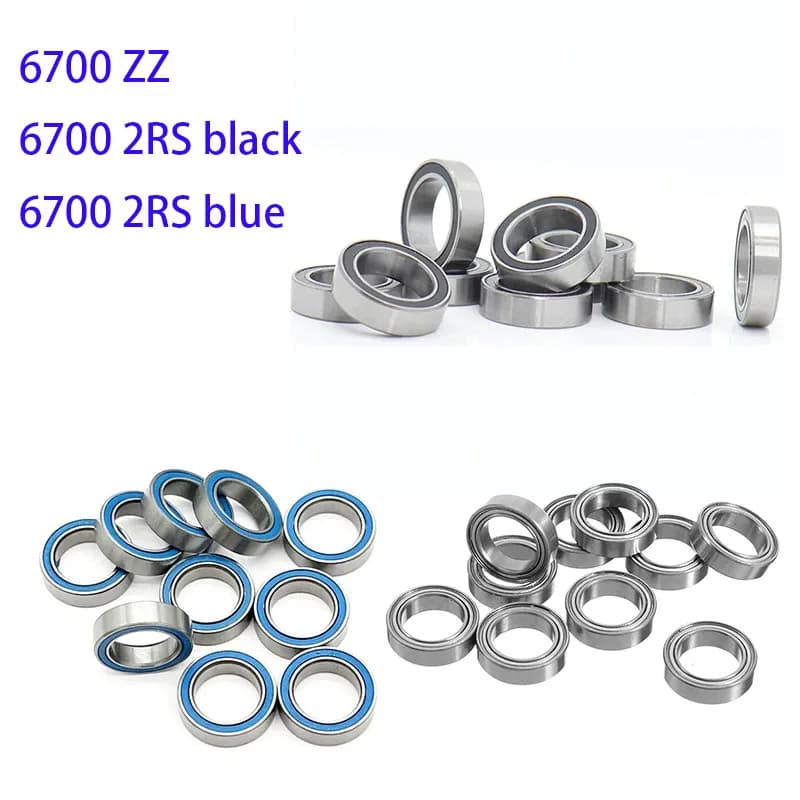 6700 10 uds/50 uds/100 Uds ABEC-5 6700-2RS alta calidad 6700ZZ 6700RS 10x15X4mm sello de goma en miniatura rodamiento rígido de bolas