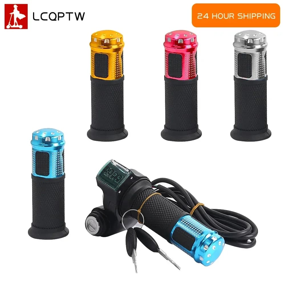 Acelerador de giro de 12V-90V para bicicleta eléctrica, acelerador de Scooter con pantalla Digital Led, accesorios de interruptor de llave