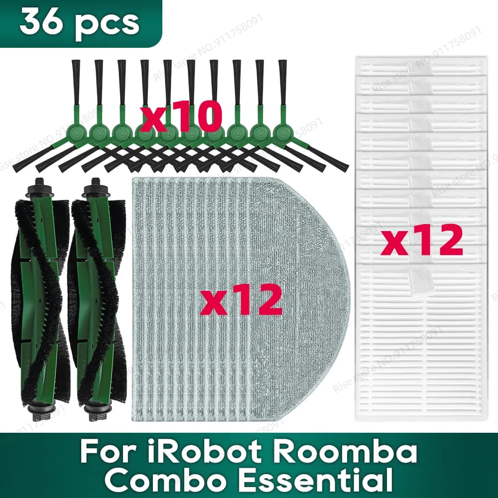 Compatible con iRobot Roomba Combo Essential, (Roomba Vac Essential), Roomba 105 / 105X Combo, accesorios Roomba 104 Combo