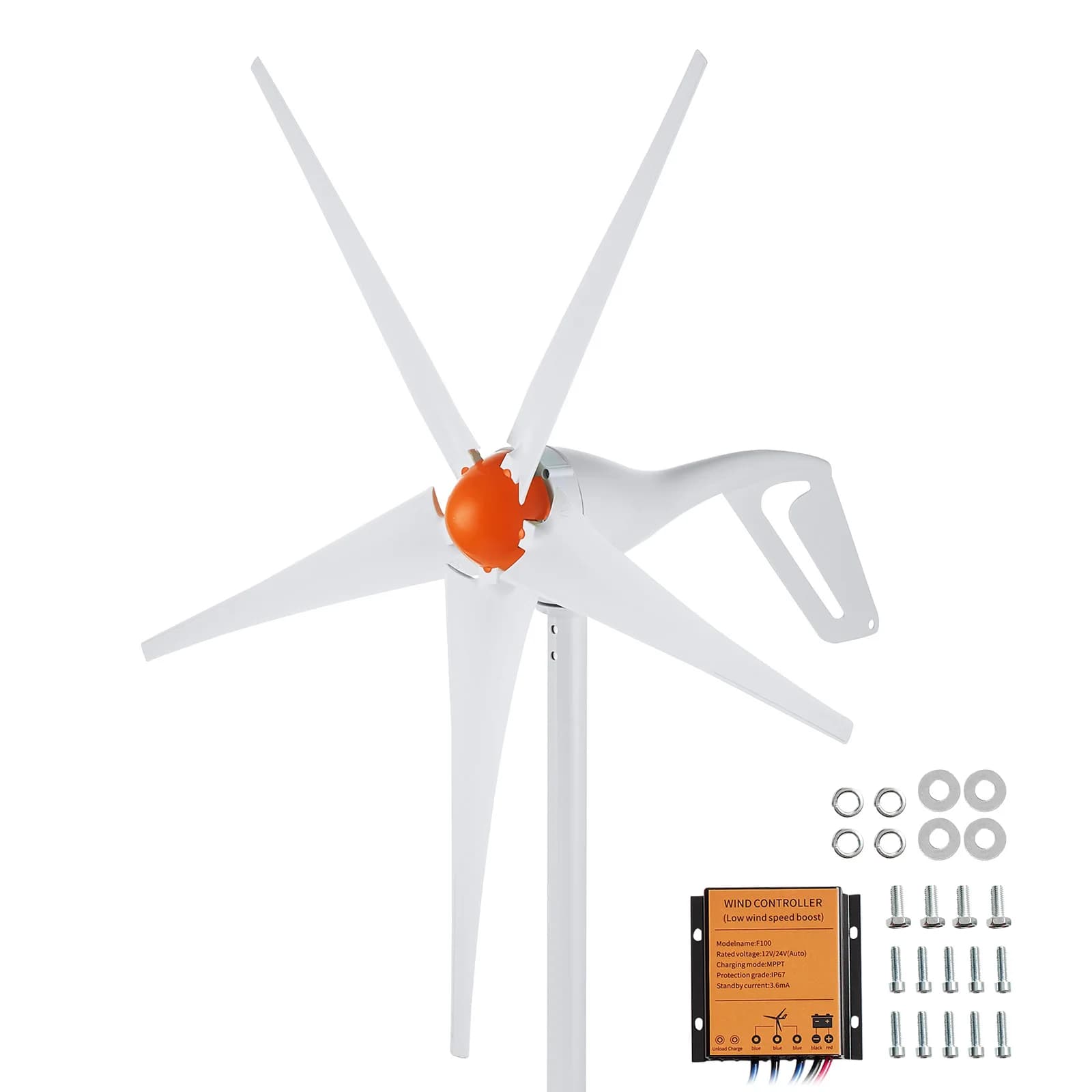 SucceBuy-generador de turbina eólica de 12V, 500W/800W, generador de energía eólica con controlador MPPT, adecuado para vehículos recreativos