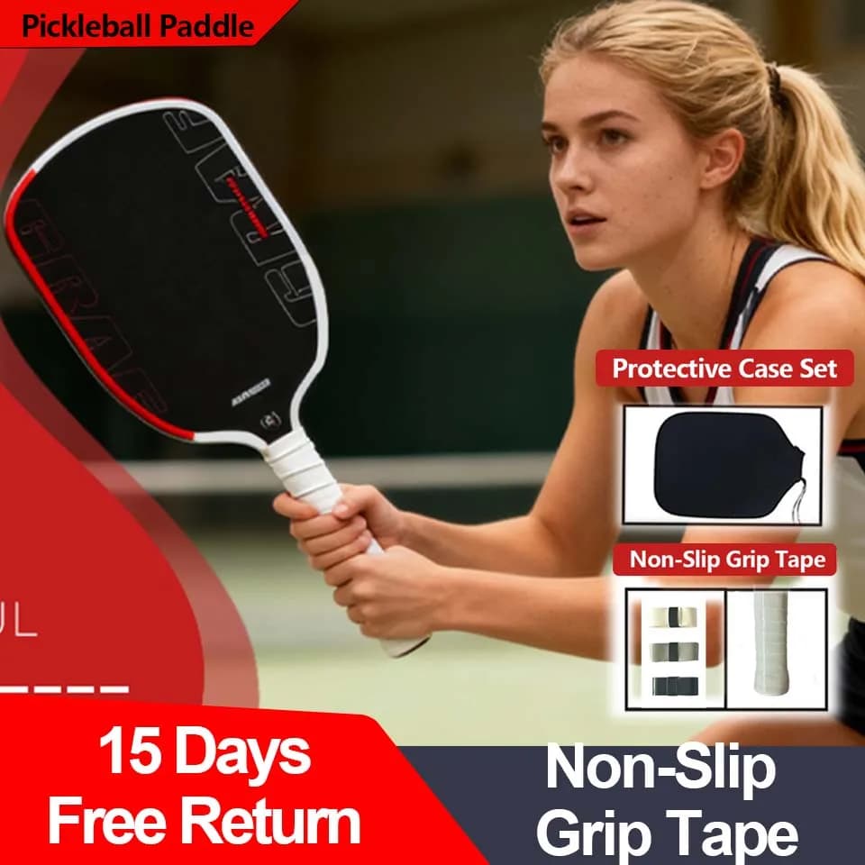 Pala de Pickleball de 16 mm Gen 4 con Núcleo de Espuma TFP, Fibra de Carbono T700, Diseño de Empuñadura Ergonómica para Mayor Potencia y Efecto