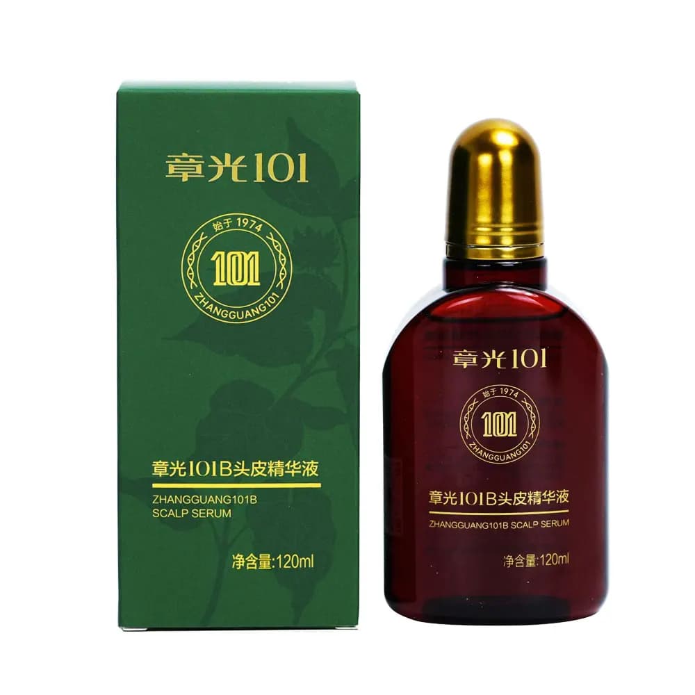 TÓNICO CAPILAR ZHANGGUANG 101B 120 ML (101M) Potente Tratamiento Capilar a Base de Medicina China Contra la Caída del Cabello, Esencia 100% Original