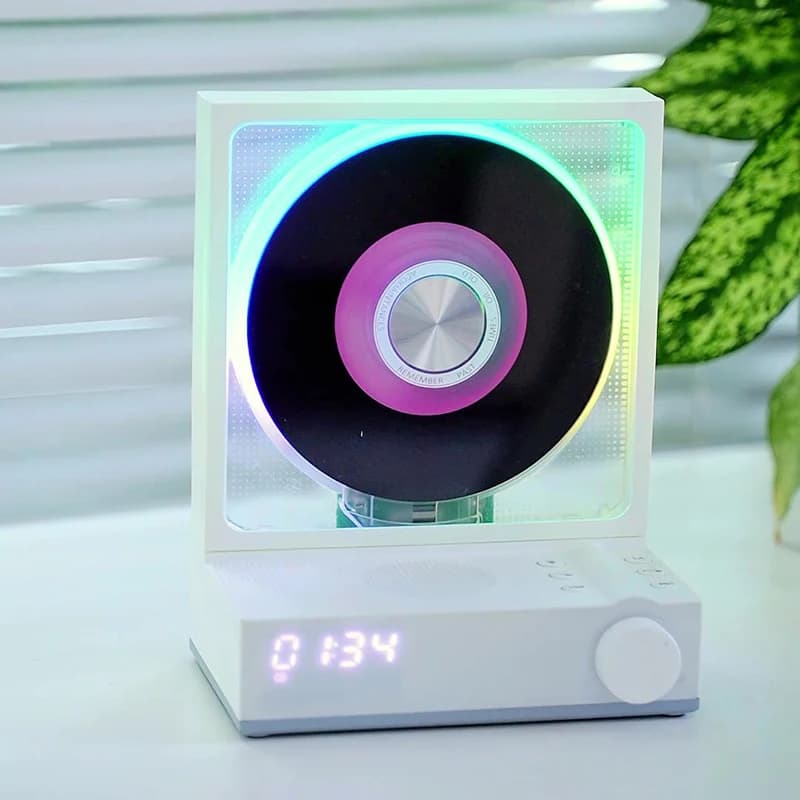HOTT reproductor de CD retro con adorno de moda, reproductor de CD con Bluetooth, álbum de disco estéreo, reproductor de música
