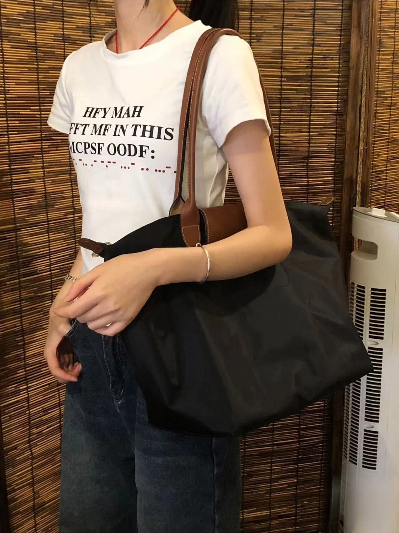 Bolso plegable multifuncional de moda 2026, estilo clásico Y2K, bolso de hombro para mujer Blast, bolso de mano de nylon