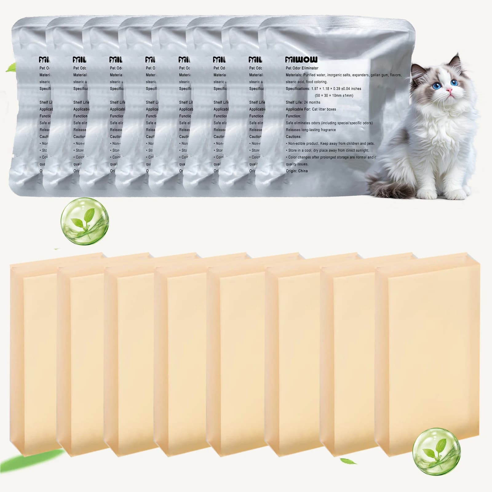 Reemplazo del desodorante para arena de gatos para PETKIT/Meowant/UBPET Caja de arena para gatos autolimpiante SC01/SC02 - Elimina olores en fuente