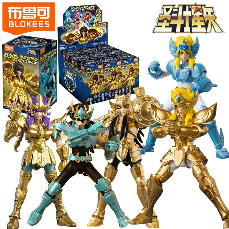 BLOKEES Saint Seiya Galaxy versión 2. ° bloque de construcción hombre montaje juguete Cygnus Hyoga Draco Shiryu modelo adornos colección regalo