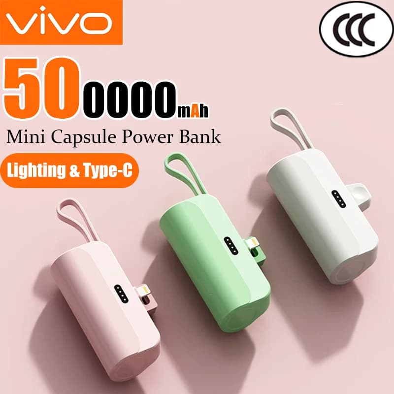 Batería Externa Portátil VIVO de 500000mAh de Alta Capacidad con Carga Súper Rápida, Power Bank para Todos los Teléfonos, Nuevo