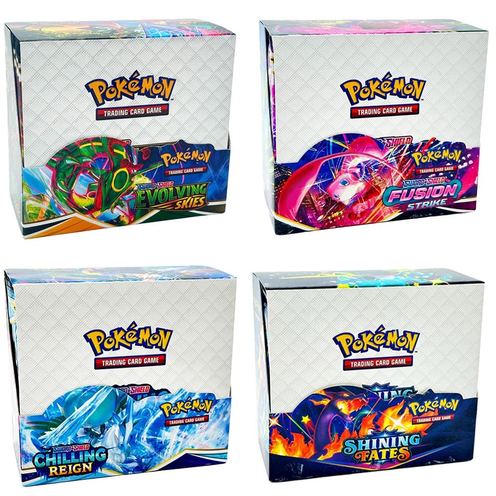 Tarjetas de Pokémon TCG: 324 Uds. Caja de refuerzo de llamas de obsidiana escarlata y violeta, paquete de 36 cajas, paquete de refuerzo raro,