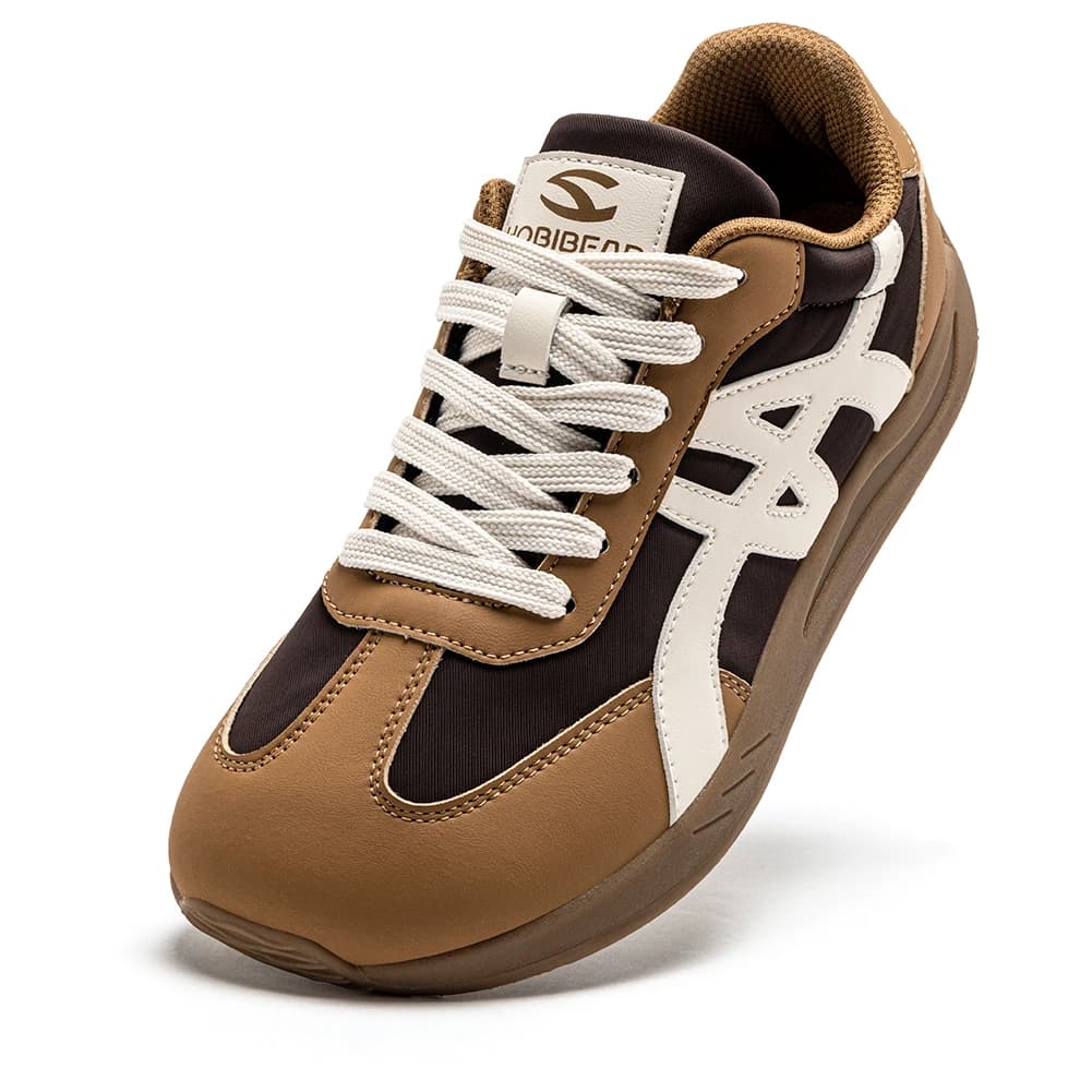 HOBIBEAR Zapatos descalzos unisex de cuero artificial de ancho amplio, zapatillas clásicas retro minimalistas para caminar