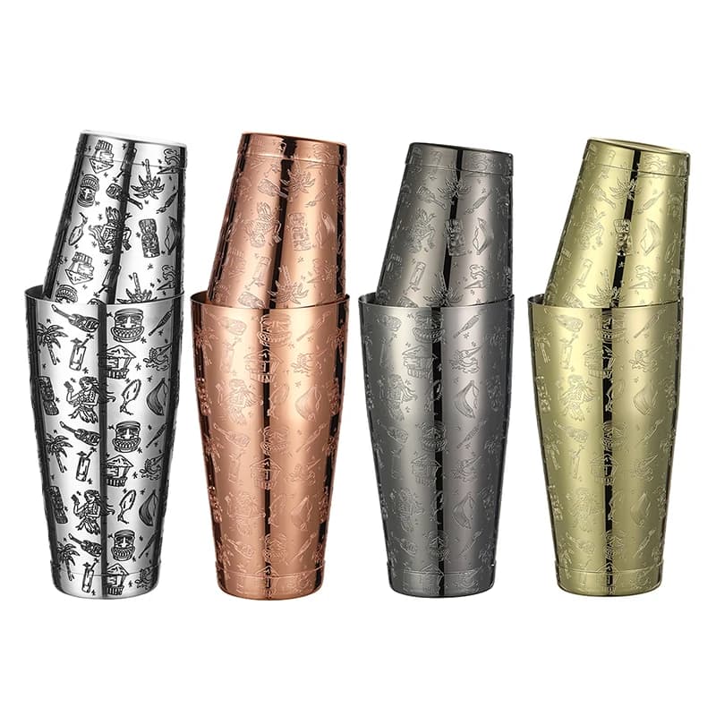 Coctelera, coctelera Pro Bar Shaker Boston Shaker Set, batidora de bebidas Martini Shaker de acero inoxidable para barman