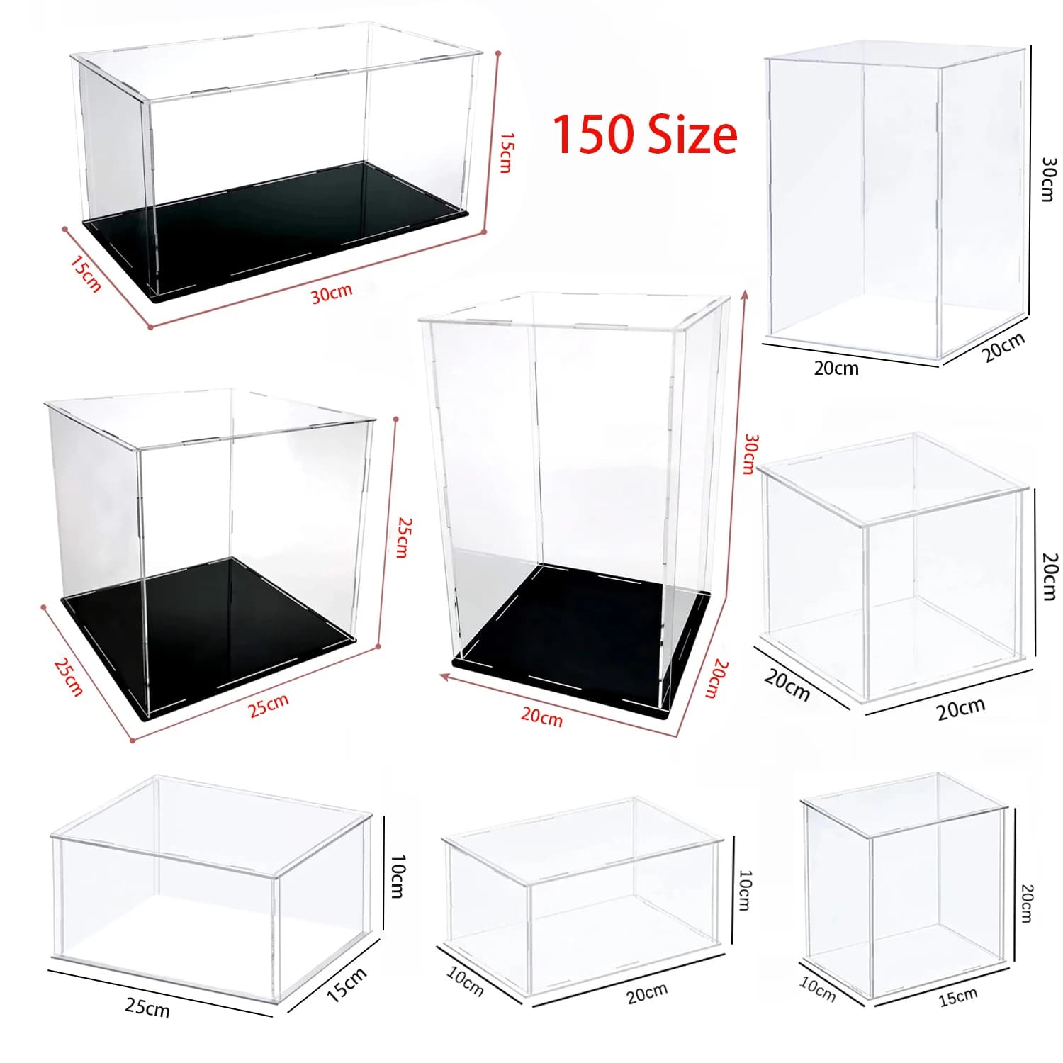Montar estuche acrílico transparente para colecciones, vitrinas acrílicas para proteger figuras de acción, juguetes organizadores, modelos,
