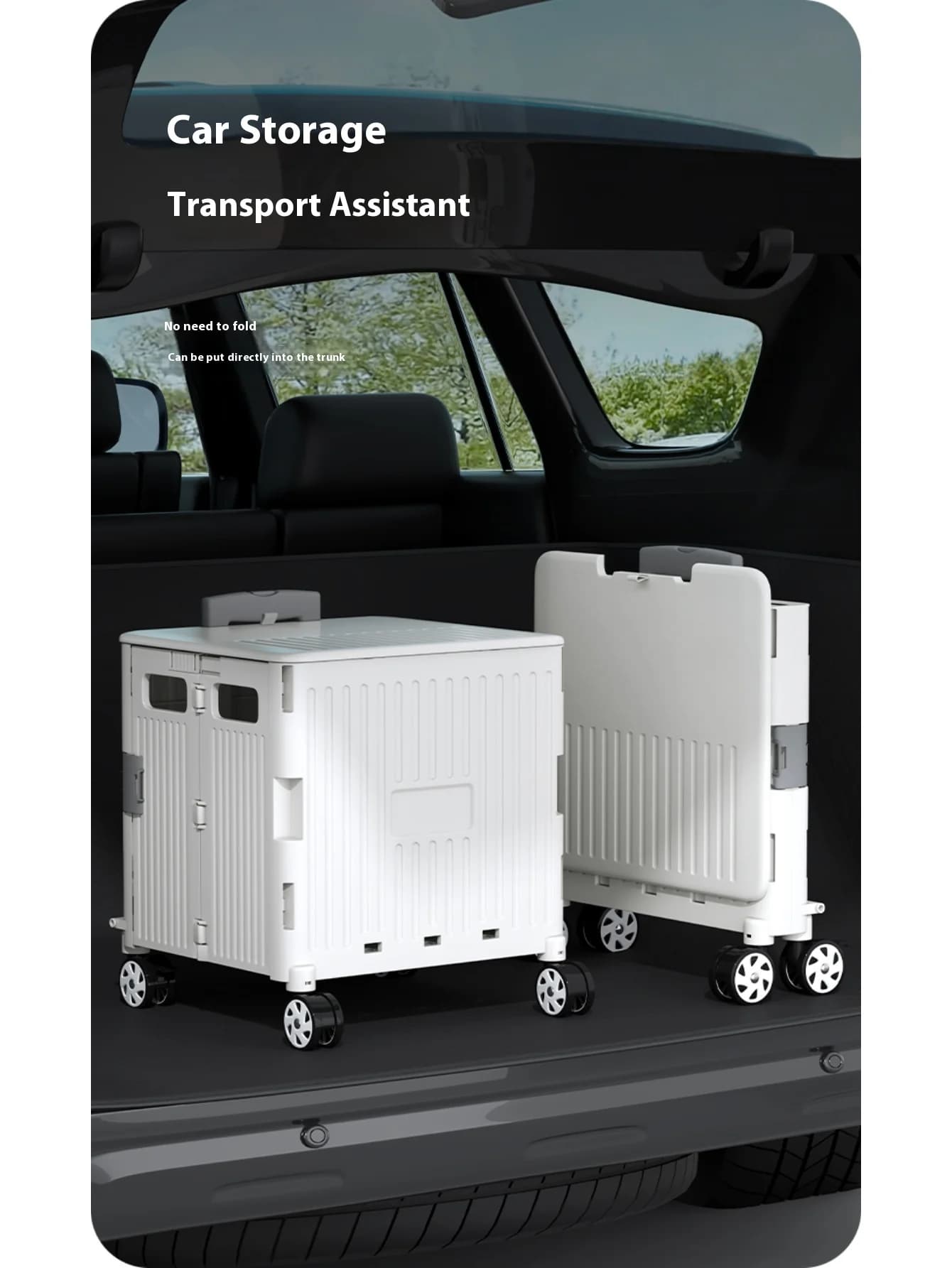 Carrito de Compras Plegable Multifuncional, Carro de Mano Portátil con Asa Telescópica y Ruedas para Viajes, Oficina y Jardín