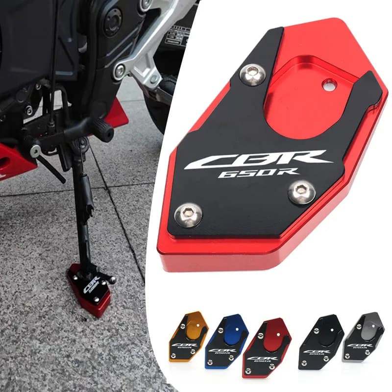 Soporte CNC para motocicleta, extensión de caballete lateral, placa de soporte, soporte ampliado apto para CBR650R CB650R CBR650F CB650F
