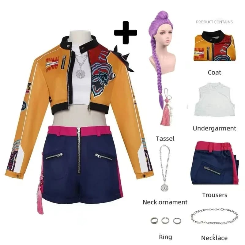 2026 KPop Rumi Cosplay disfraz peluca mujeres niñas Halloween carnaval Comic-con fiesta trajes de juego de rol