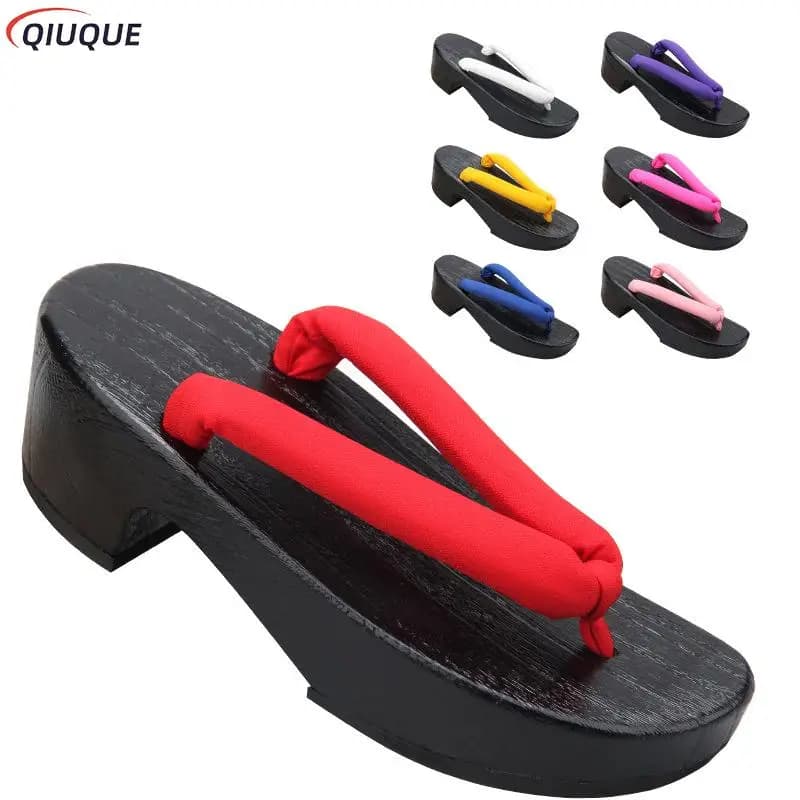 1 par de sandalias Kamado Tanjirou Nezuko Hashibira Inosuke Geta Tomioka Giyuu zuecos Agatsuma Zenitsu chanclas zapatos de Cosplay de Anime