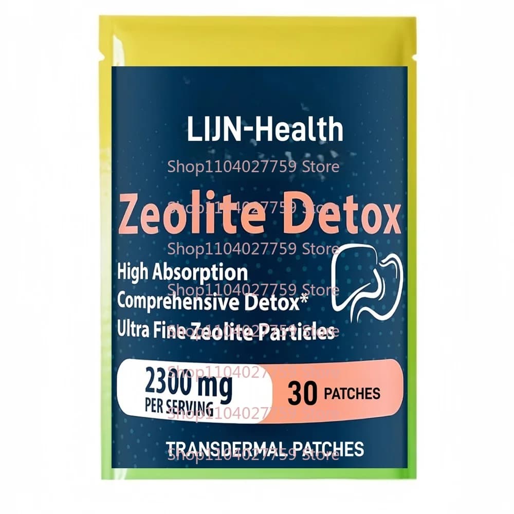 30 parches Parches transdermicos desintoxicantes de zeolita Limpieza de cuerpo completo, hígado y intestino altamente absorbible