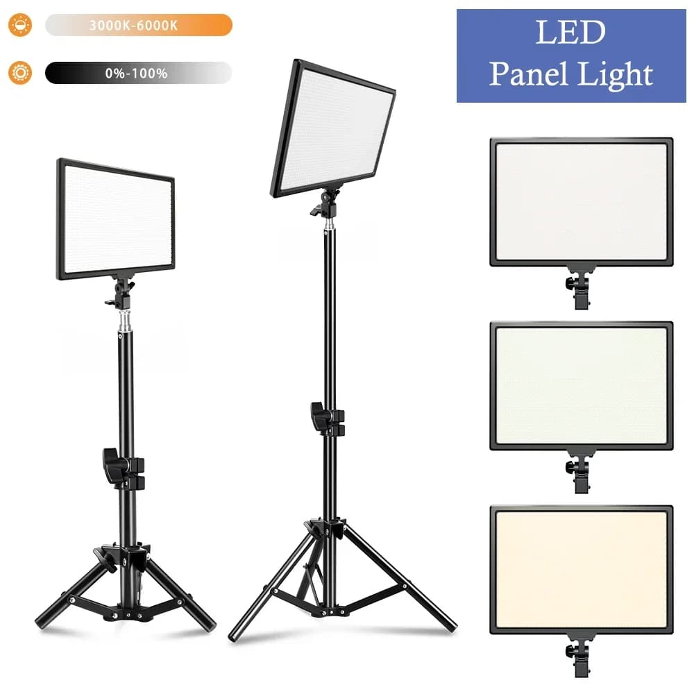 Panel de luz LED para fotografía SH de 14 pulgadas, luz de video regulable para selfies, iluminación para estudio fotográfico, lámpara de relleno