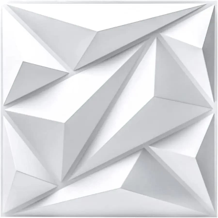 (paquete de 12)Panel decorativo de pared 3D con diseño de diamantes, 30,48 cm x 30,48 cm