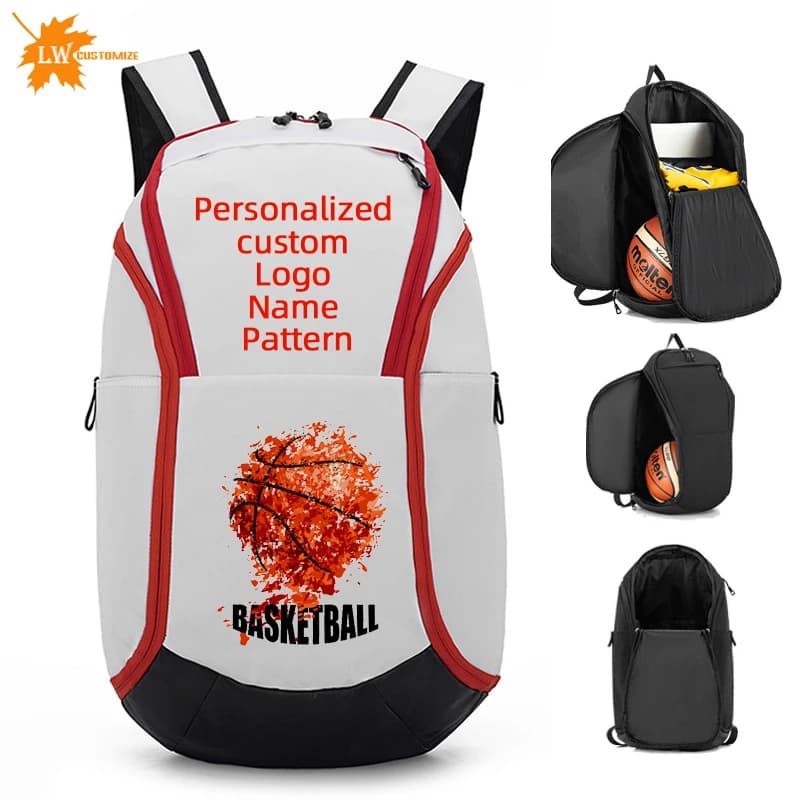 Bolsa de almacenamiento de baloncesto con logotipo personalizado, separación de ropa seca y húmeda, venta al por mayor de mochilas de fútbol de