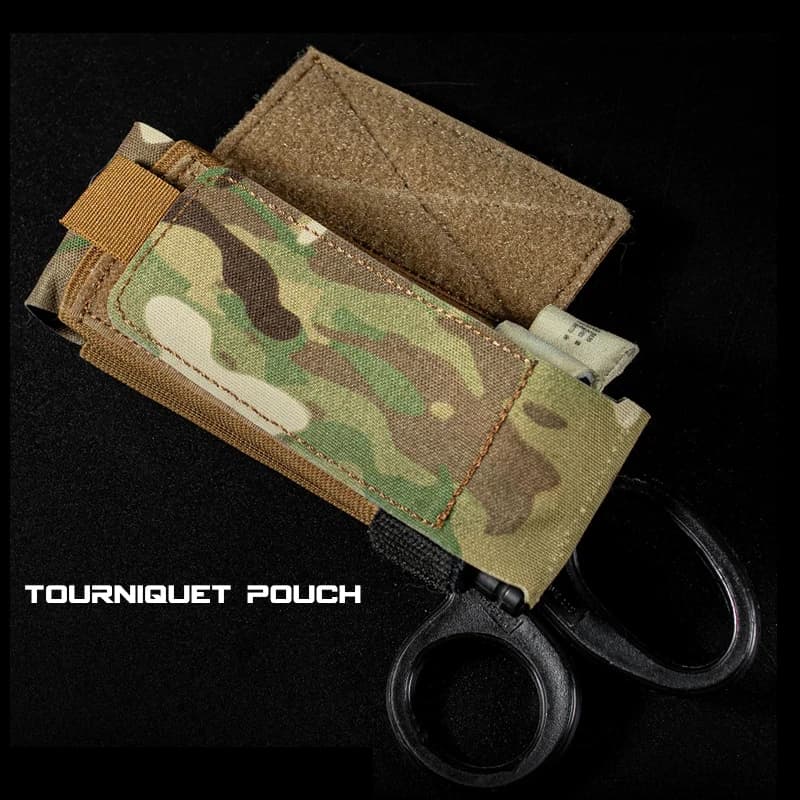 Bolsa de torniquete táctico, funda de torniquete TQ, bolsa de cizalla médica para traumatismos, correas elásticas de torniquete, bolsa de