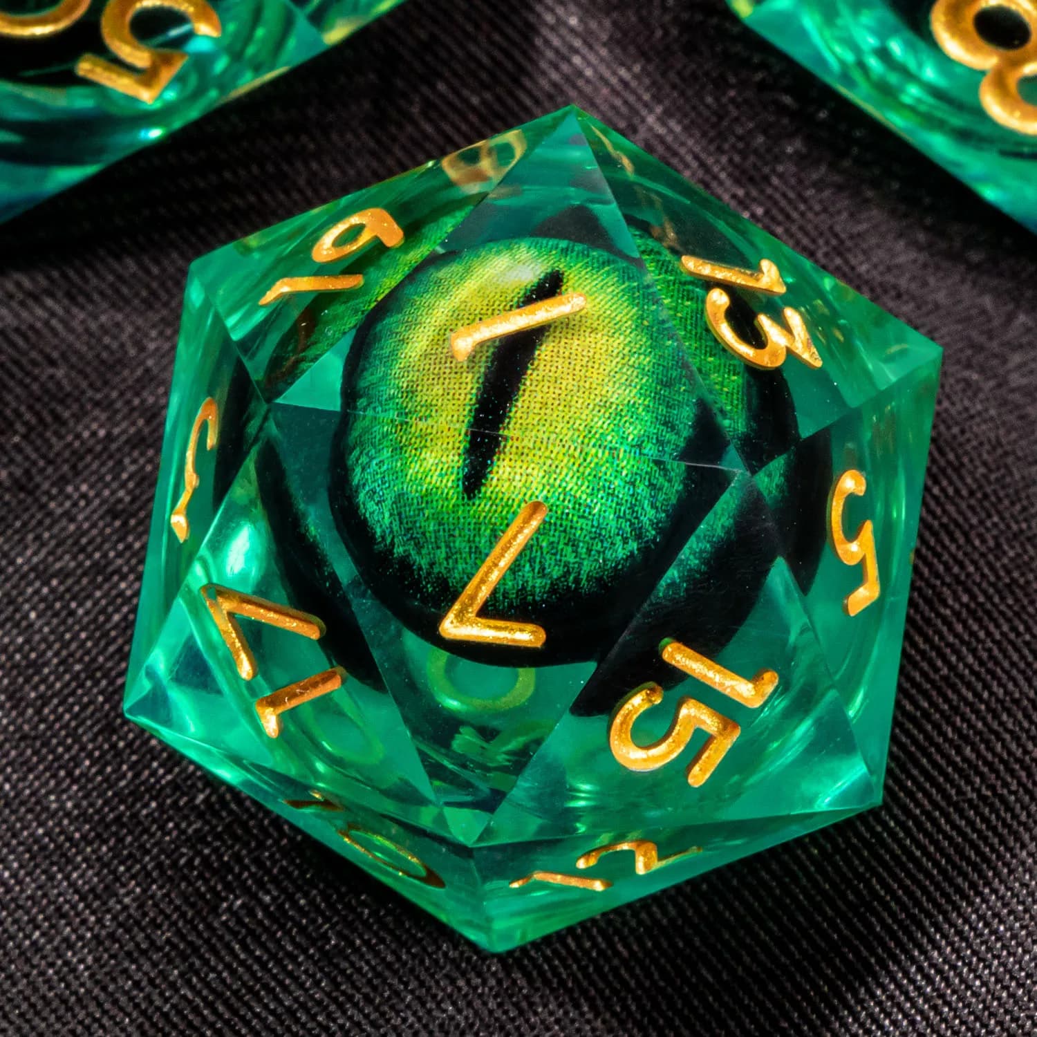 Juego de dados DND Liquid Core D&D, dados de dragón y mazmorras de resina con borde afilado, dados D y D para juegos de rol D20 D12 D10 D8 D6 D4