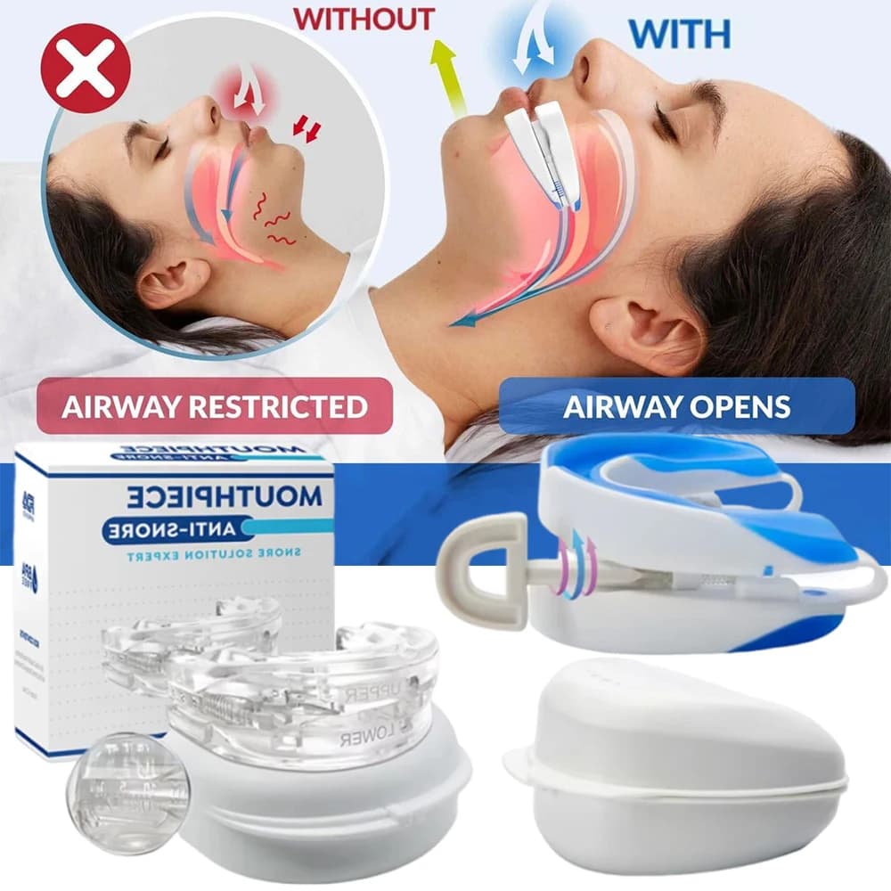 Protector Bucal Anti-Ronquidos, Mejora el Sueño, Ajustable, Anti-Apnea, Bruxismo, Dispositivo para Dejar de Roncar