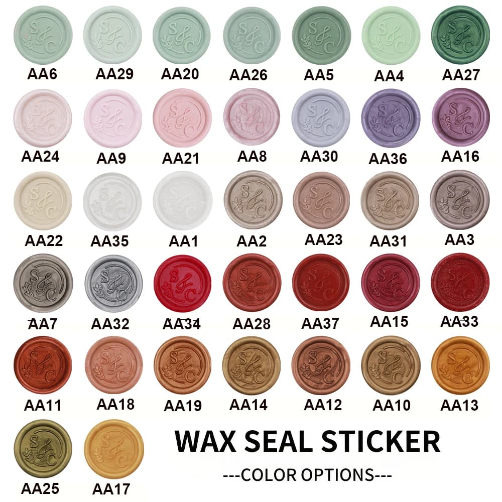30/50/100/150 Uds pegatinas de sello de cera de boda personalizadas, 37 colores de pegatinas de sello de cera autoadhesivas, decorar invitaciones de