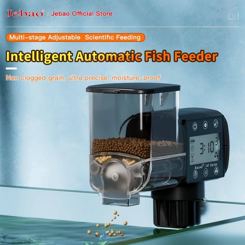 Jebao Jecod Nuevo Alimentador Automático Inteligente para Peceras, Temporizador Digital, Accesorios para Peceras, Alimentación de Peces
