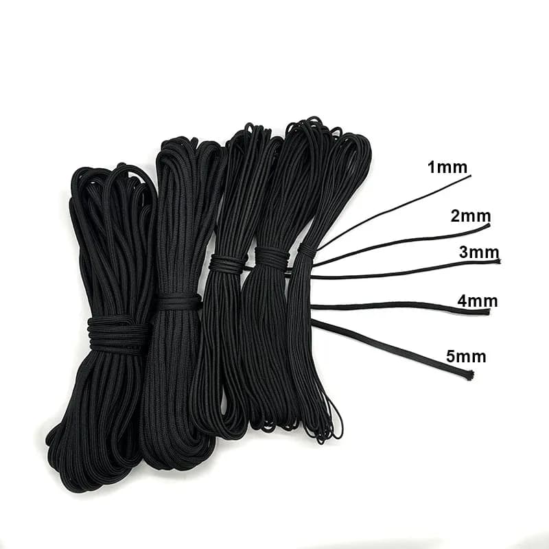 Cuerda de Paracaídas de 1mm/2mm/3mm/4mm/5mm de Diámetro, Cuerda para Escalada, Camping, Supervivencia, Pulsera de Cuerda de Paracaídas, Accesorios