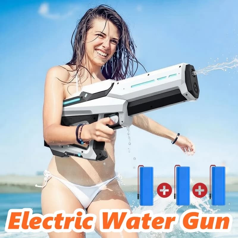 Pistola de Agua Eléctrica para Adultos, Potente Pistola de Agua Automática con Succión, Regalo de Verano, Juego para Playa, Piscina, Jardín,