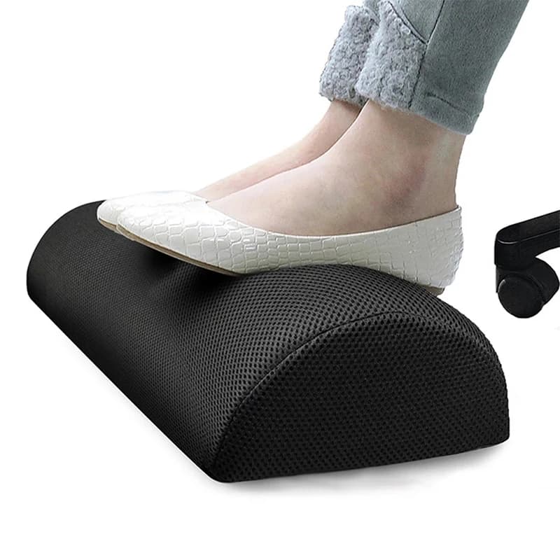Almohadilla semicircular para reposapiés, almohadilla para piernas de rebote lento, otomana para oficina, mujer embarazada, almohada para dormir