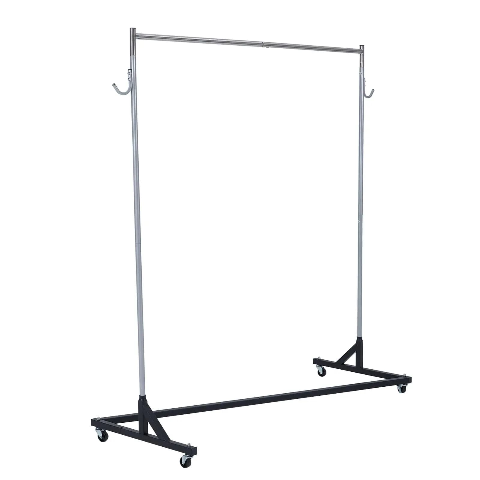 Perchero portátil con ruedas, perchero resistente con base anidada, perchero comercial con 360 °   Ruedas para Salón