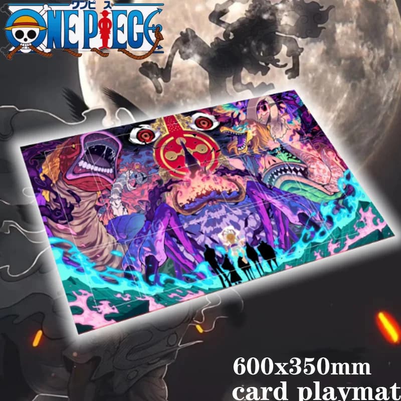 Tapete de Juego Opcg Hot Nika Luffy One Piece 600x350mm, Tapete de Anime DIY para Tarjetas, Tapete de Escritorio para Niños, Colección de Juegos