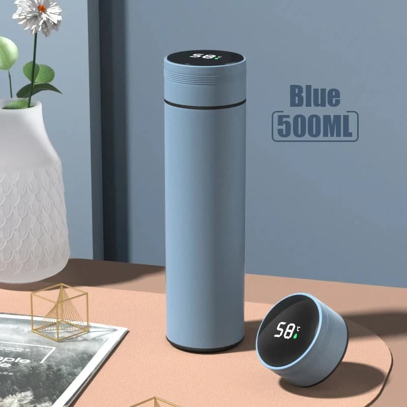 Botella Termo de 500Ml, taza inteligente Digital con pantalla de temperatura, termo de acero inoxidable 304, calor duradero